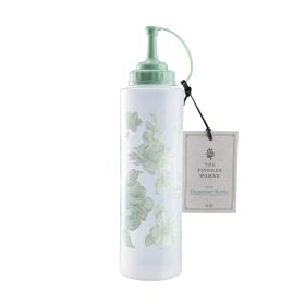 Agatha 14-Ounce Oil Vinegar Plastic Dispensing Squeeze Bottle, Green
