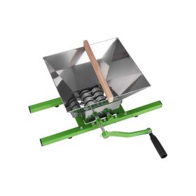 1.8 Gal/7L Fruit and Apple Crusher, Large Manual Grinder, Stainless Steel Fruit Scratter Pulper for Wine Cider Apple Grape Pressing